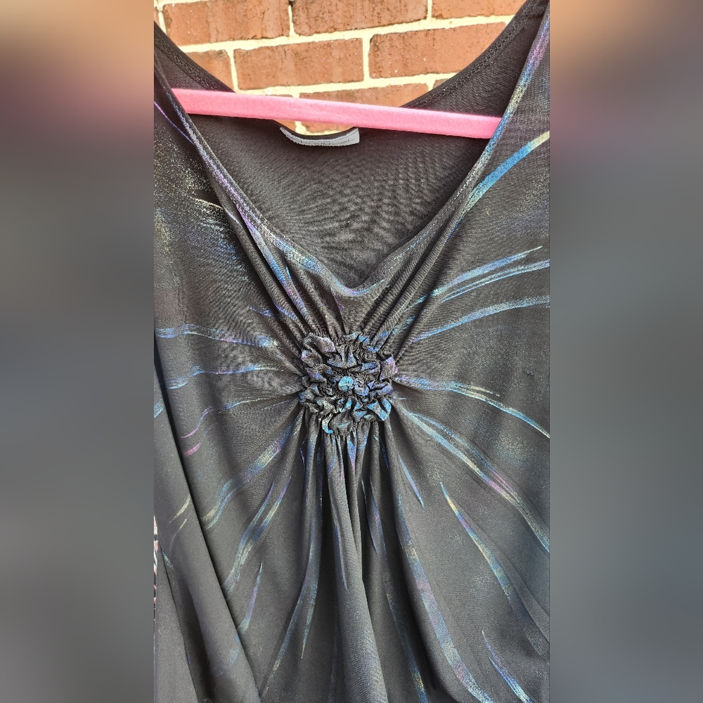 Black rainbow sparkle tank